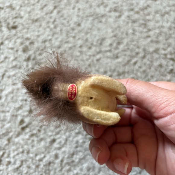 Vintage Flocked Celluloid Real Fur Brown Squirrel Made in Japan Vtg Figure - Picture 6 of 6